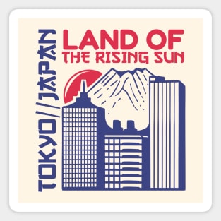 Retro Tokyo Japan Land of the Rising Sun Vintage City Art Magnet